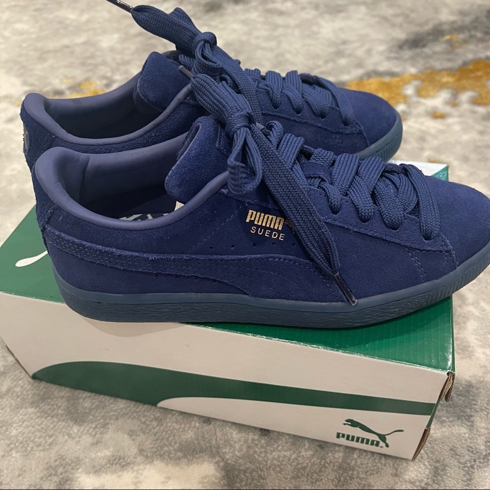 Puma Suede classic mono gold jr kids shoes sneakers - Picture 4 of 7